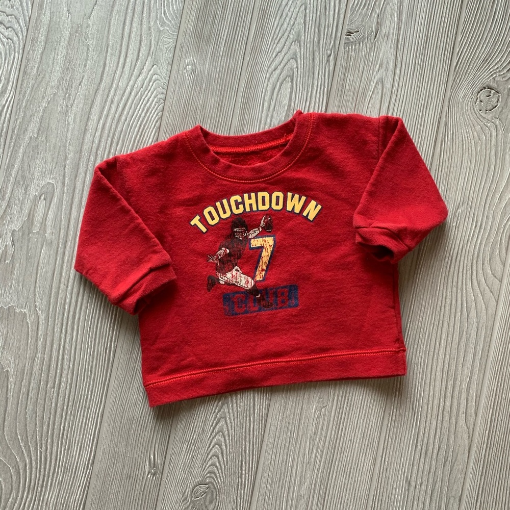 TOUCHDOWN club! Crew neck baby sweatshirt
